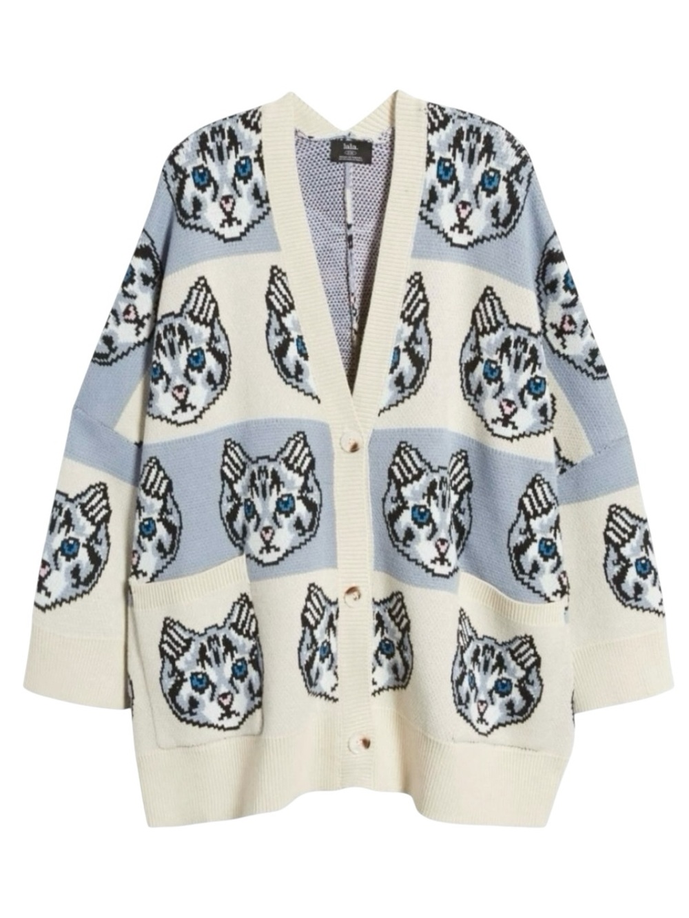 Dressed in Lala Pretty Kitty Oversized Cardigan
